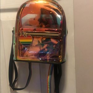 Iridescent rainbow backpack